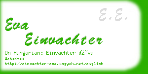 eva einvachter business card